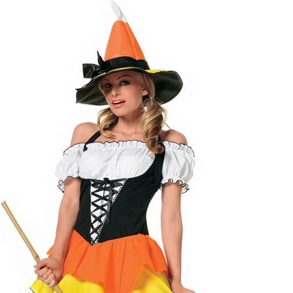 Leg Avenue 3 Piece Kandy Korn Costume Set Size Medium - Picture 2 of 6